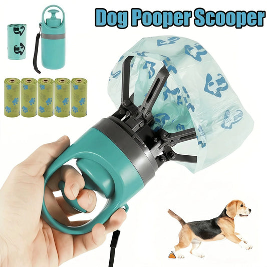BASMIQ™ Portable Poop Scooper + 5 Rolls Bags